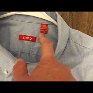 IZOD Light Blue Dress Shirt. XXL. fit 18/34-5
